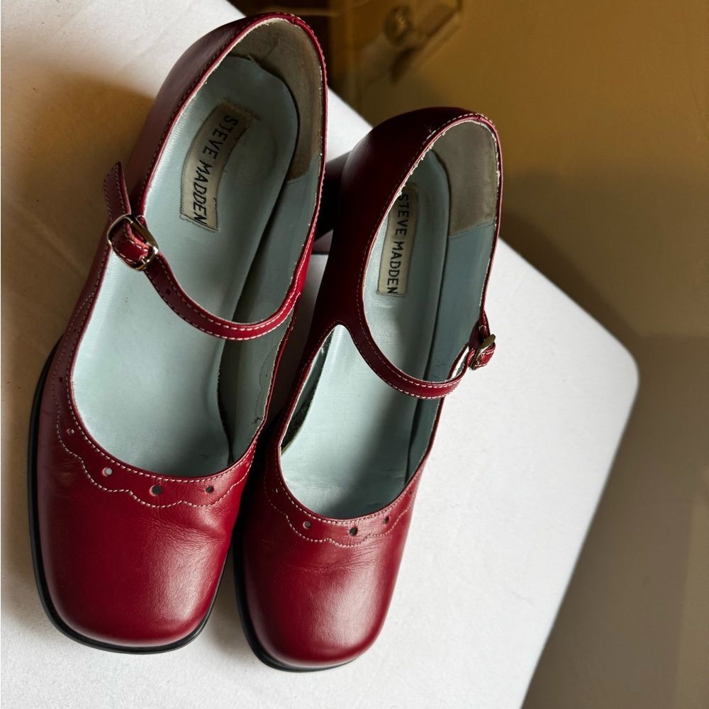 Steve Madden Red Mary Jane Heels